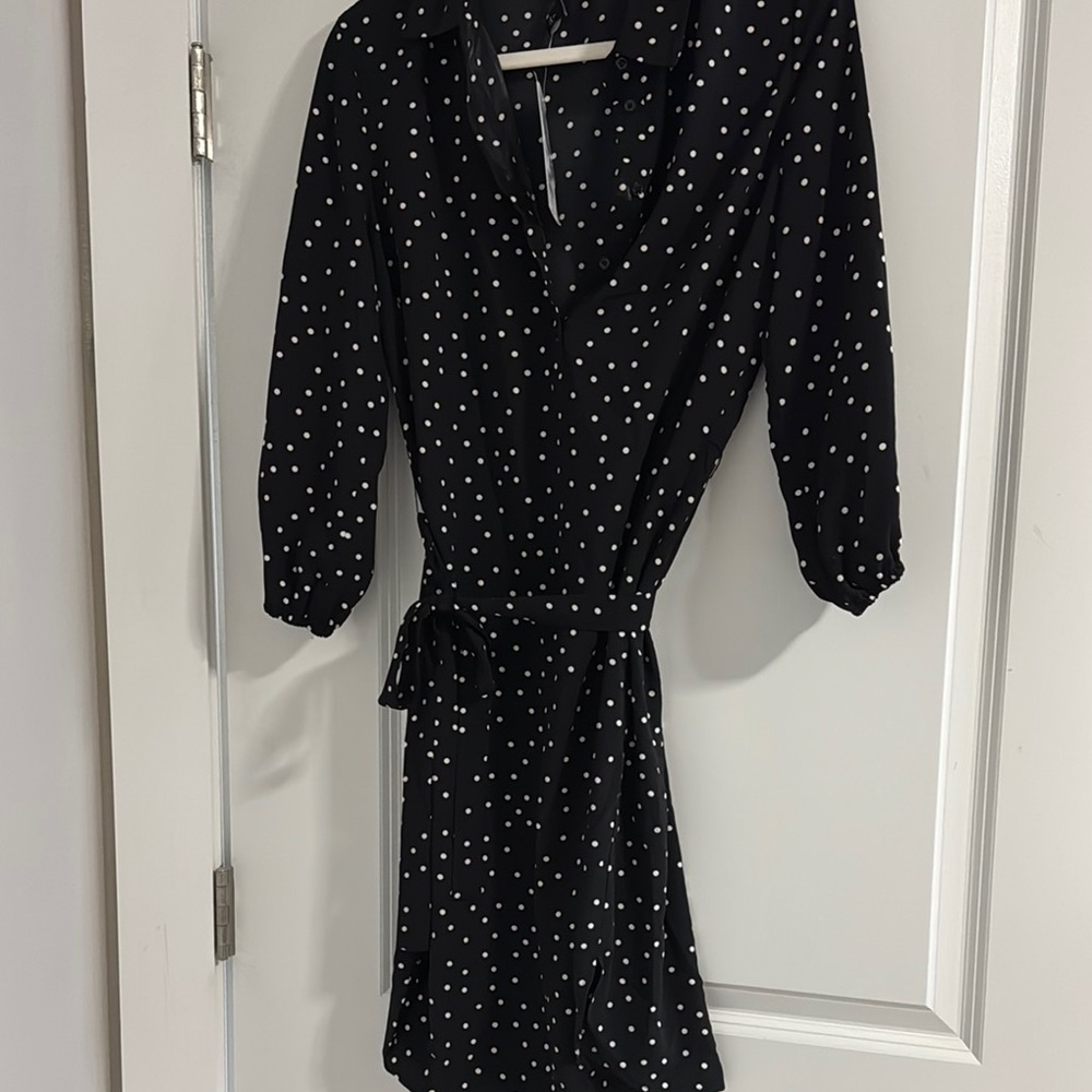 The Limited Black and White dress with Notched Collar